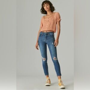 Lucky Brand high-rise skinny Bridgette ankle jean, size 8/29